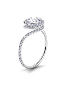 Danhov Abbraccio Swirl Engagement Ring