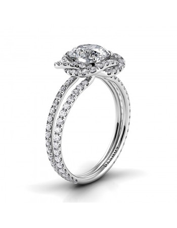 Danhov Solo Filo Double Shank Diamond Engagement Ring